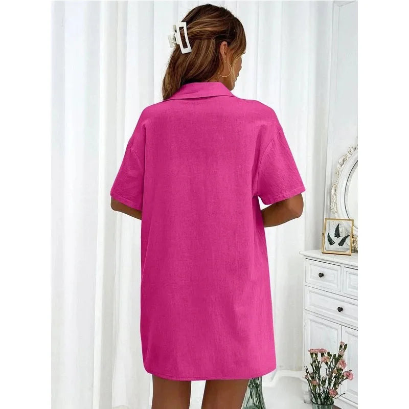 Solid Color Casual Loose Short Pants Sets For Women
