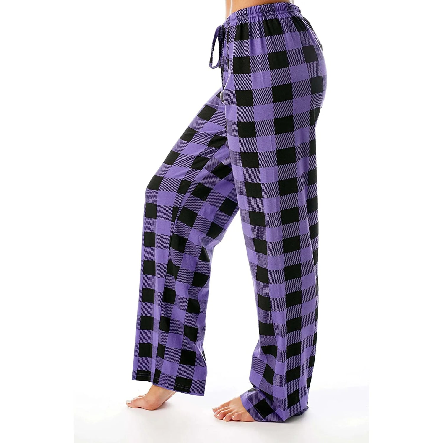 Women Christmas Pajama pants Autumn Winter Plaid Printed Pants