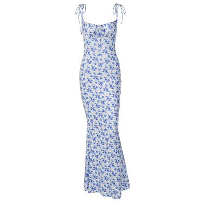 Elegant Floral Beach Vacation Bodycon Streetwear Long Dress