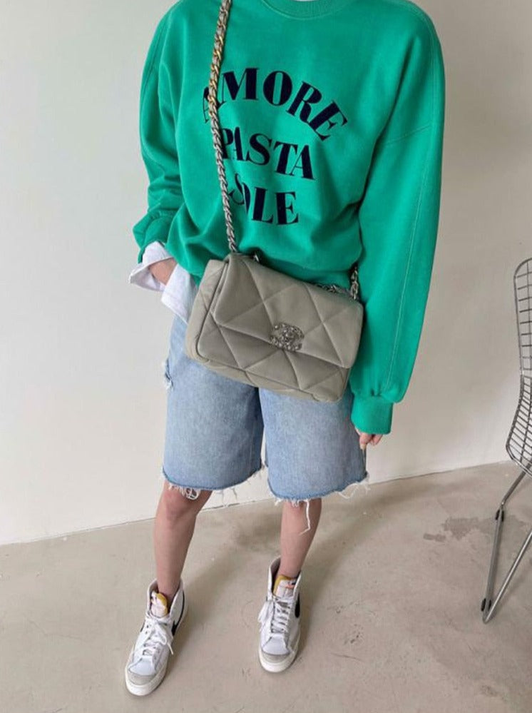 Spring Summer Loose Ripped Holes Ladies Wide Leg Jeans Shorts