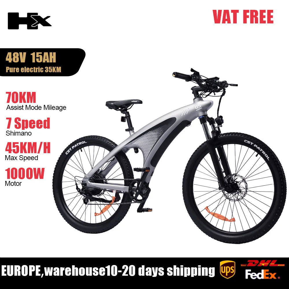 HX Q5 Ebike 2000W Adults Electric Bike 85Nm 57KM/H Electric Bicycle 27.5*2.25 Inch Removable battery Electric Mountain Bike