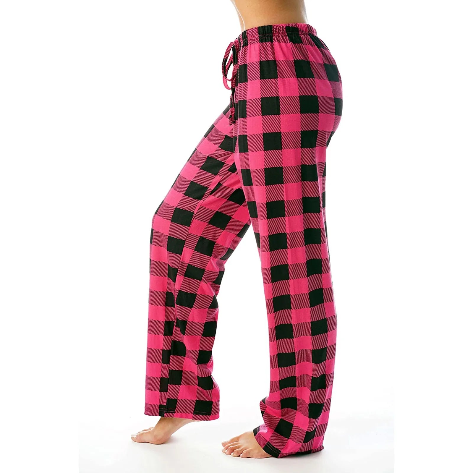 Women Christmas Pajama pants Autumn Winter Plaid Printed Pants
