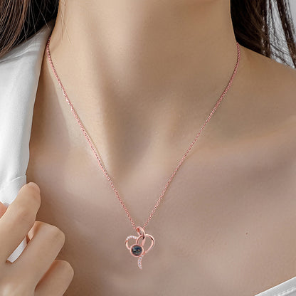 customizable Love photos Projection Necklace Pendant