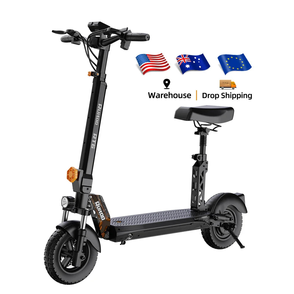 RT6 1000W Electric Scooter - 48V, 40-50km Range, Foldable