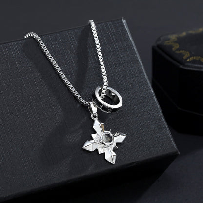 Customized photo ringProjection Necklace  Pendant Jewelry For Lover Girlfriend
