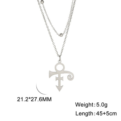 Guitar Memorial Love Symbol Pendant Necklace Le Petit Prince Necklaces