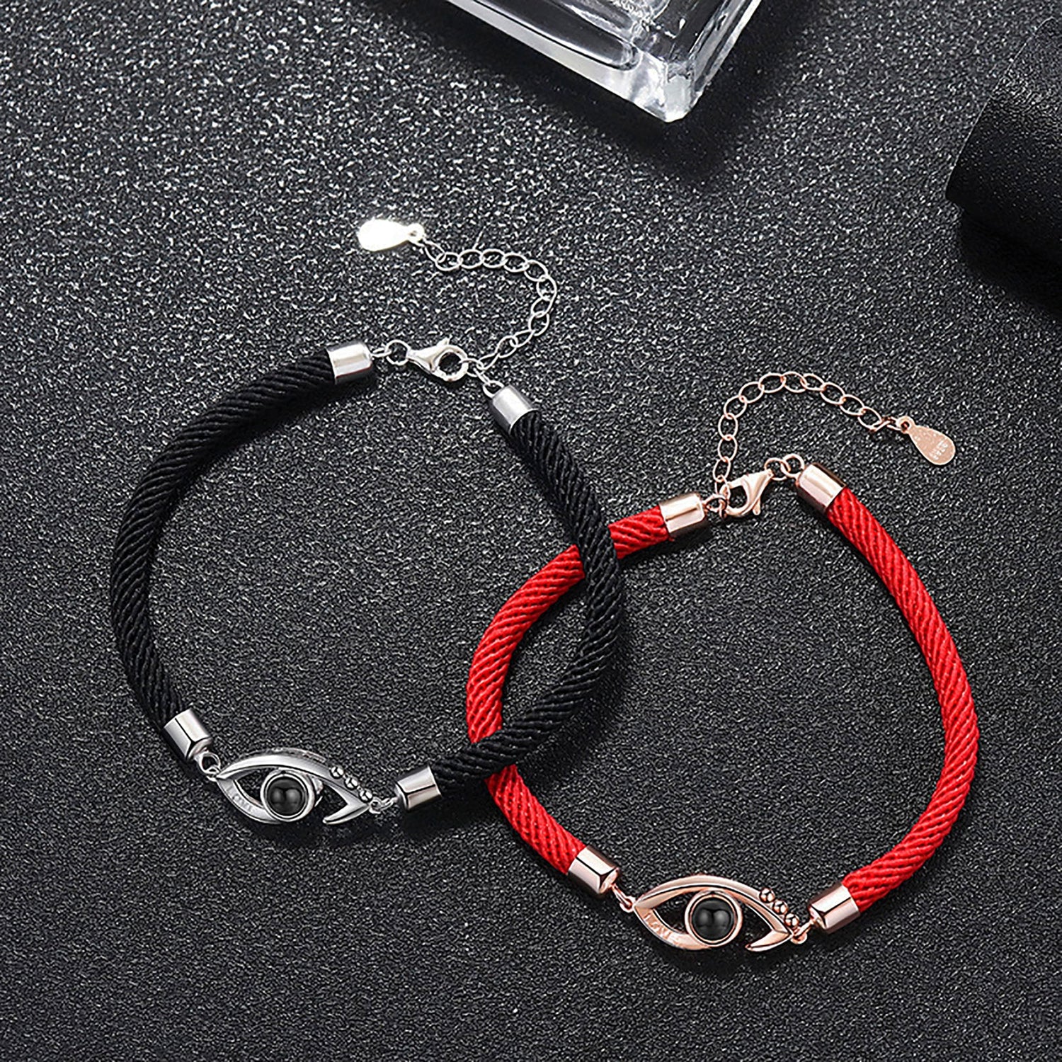 Customizable Photo EyesCircle Projection Bracelets Personalized  Couple Memorial Jewelr