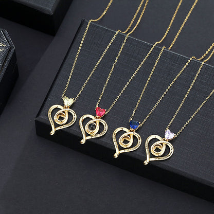 Love with customizable photosProjection Necklace Pendant Jewelry For Lover Girlfriend