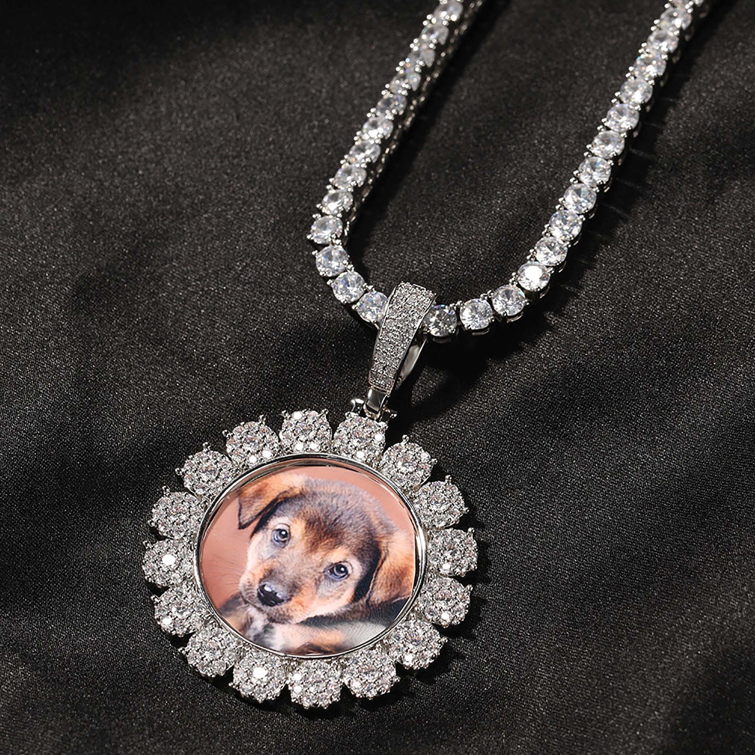 Customized photo necklace Hip hop necklace Women Men on The Neck Fashion Jewelry