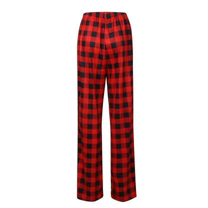 Women Christmas Pajama pants Autumn Winter Plaid Printed Pants