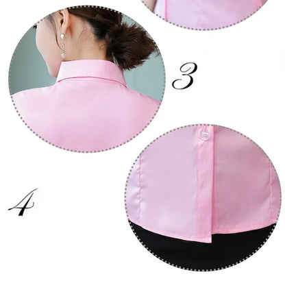 Polyester Cotton Shirts for Women Long Sleeve Blouse
