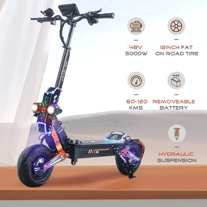 Obarter D5 5000W Electric Scooter - High Power, 60-100km Range