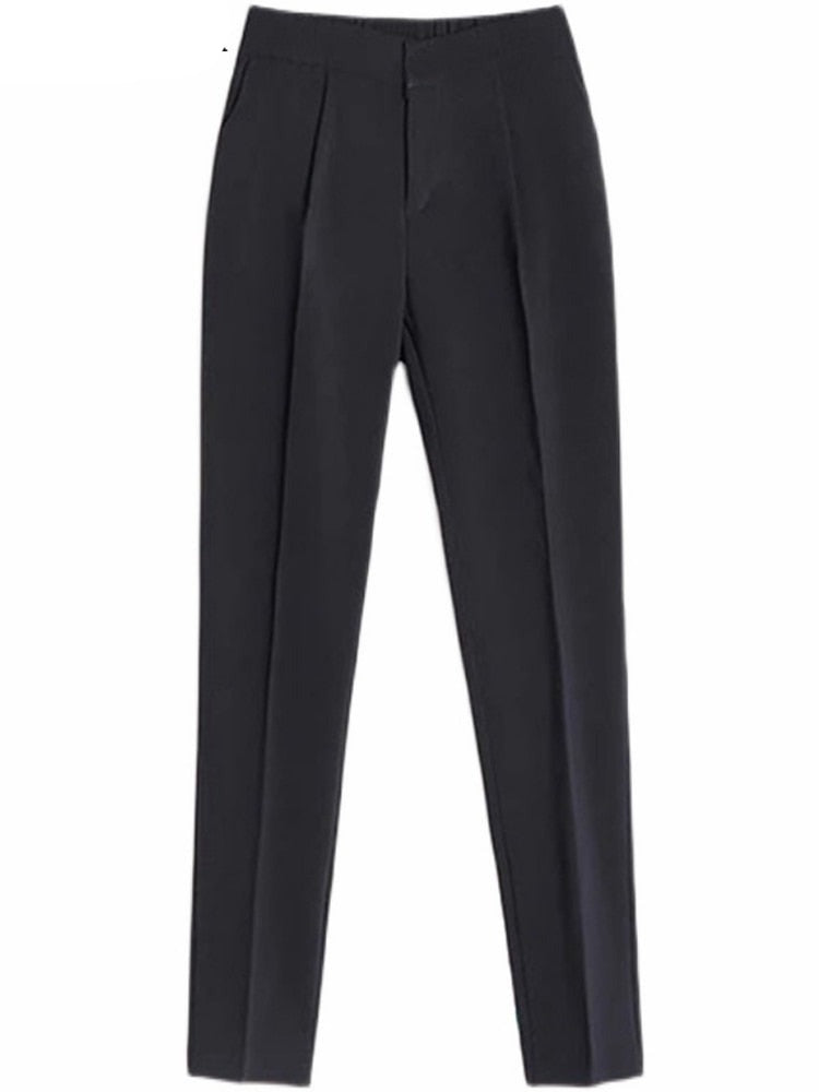 Slim Women Suit Pants Spring Summer High Waist Ladies Pencil Pants