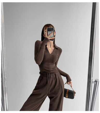 Sexy V-Neck Slim Fitness Women&
