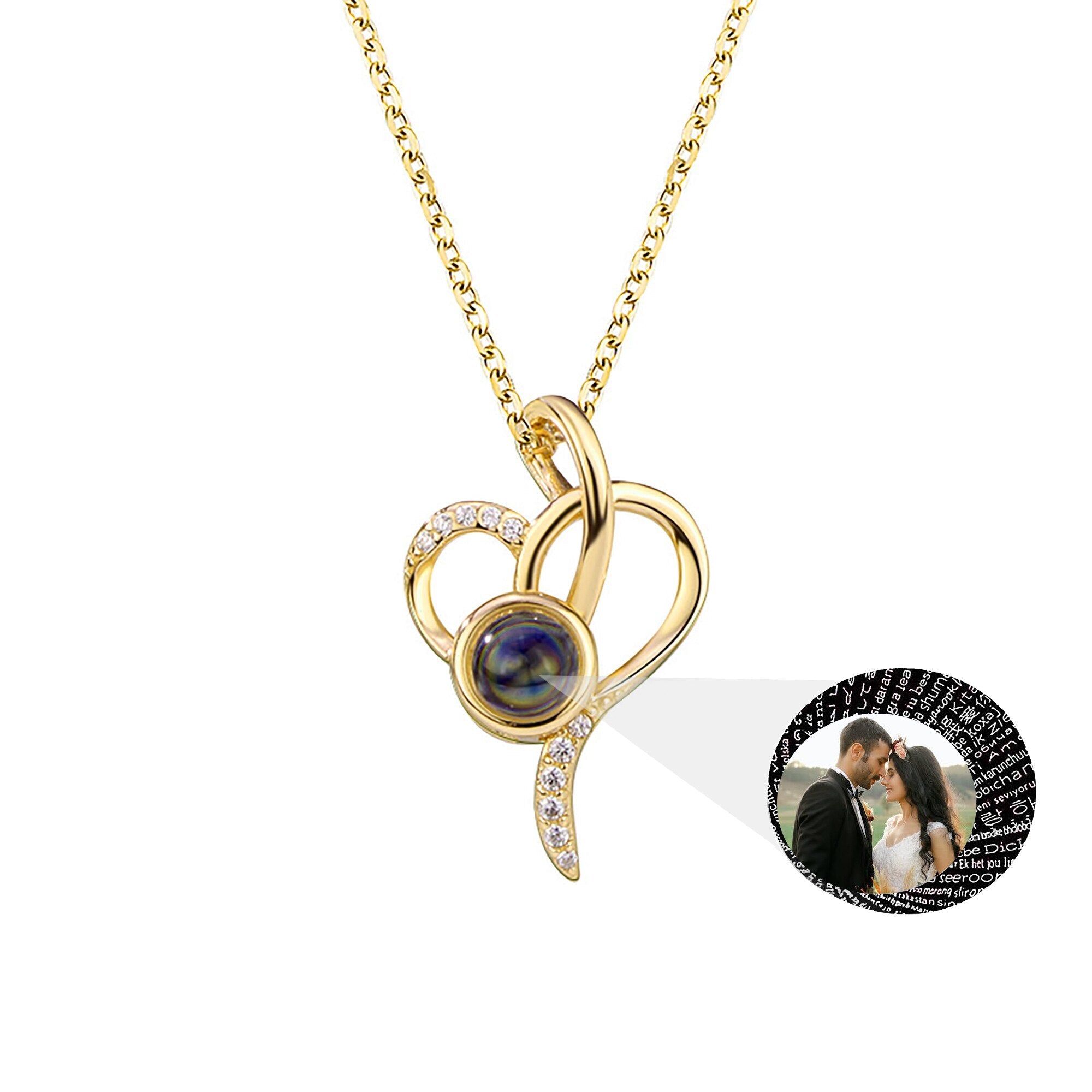customizable Love photos Projection Necklace Pendant