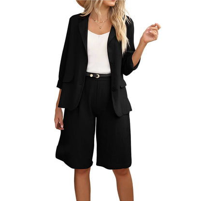 Summer Fashion Solid Color Two Piece Set