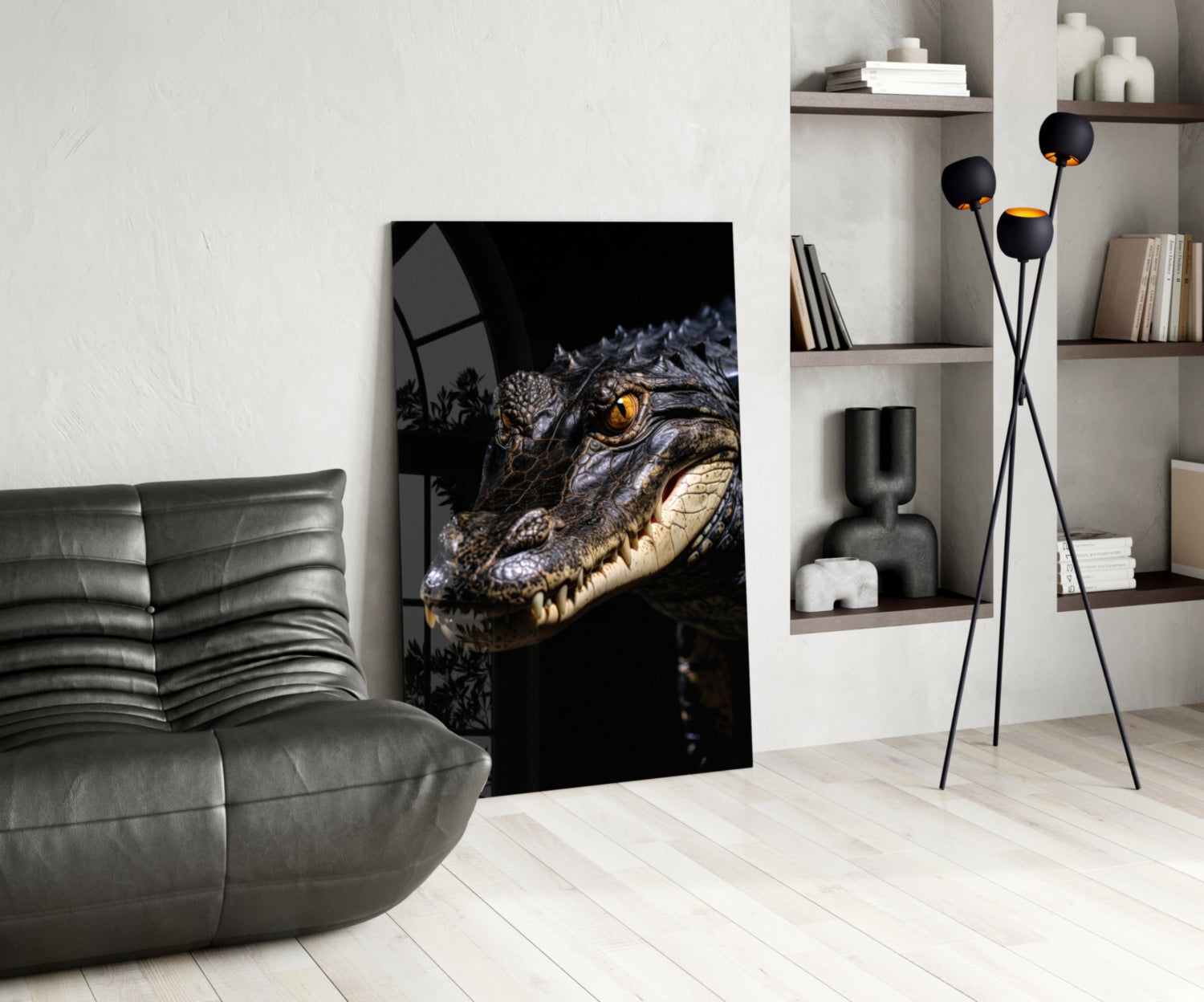 Eyes of the Swamp Glass Wall Art || Designer Collection