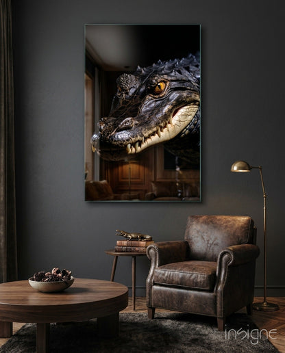 Eyes of the Swamp Glass Wall Art || Designer Collection