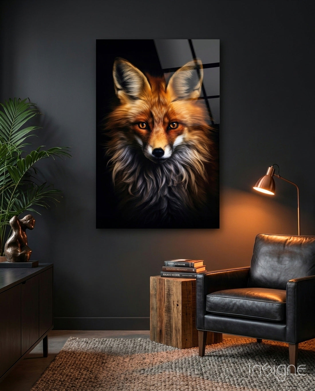 Eyes of the Fox Glass Wall Art || Designer Collection