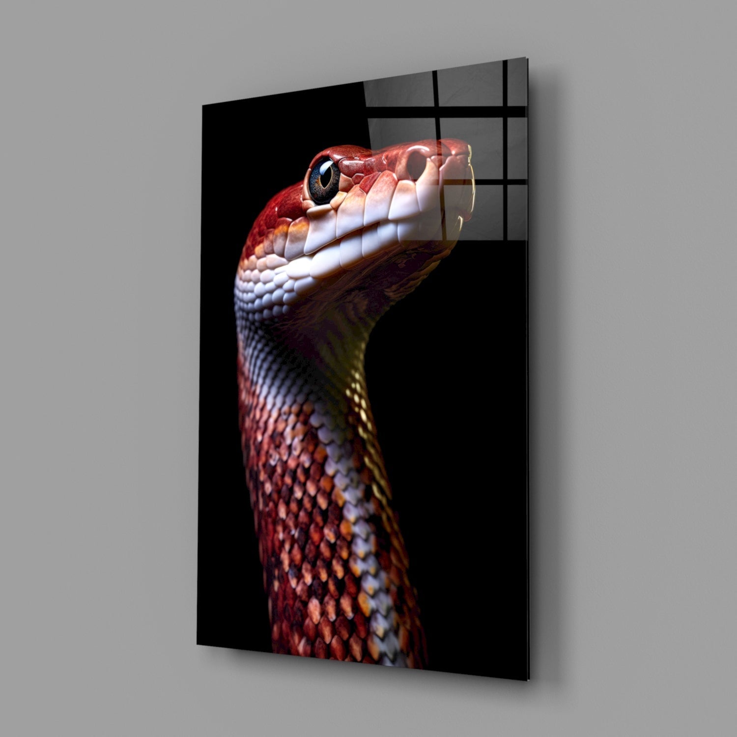 Eyes of the Fiery Serpent Glass Wall Art || Designer Collection