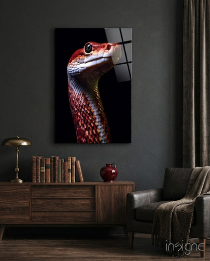 Eyes of the Fiery Serpent Glass Wall Art || Designer Collection