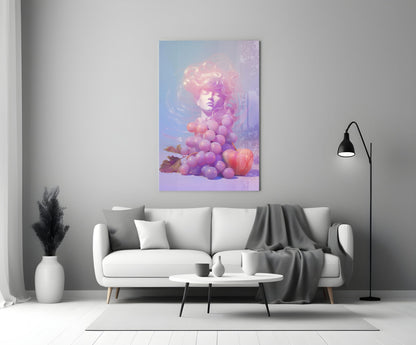 Grape Goddess Glass Wall Art || Designer Collection