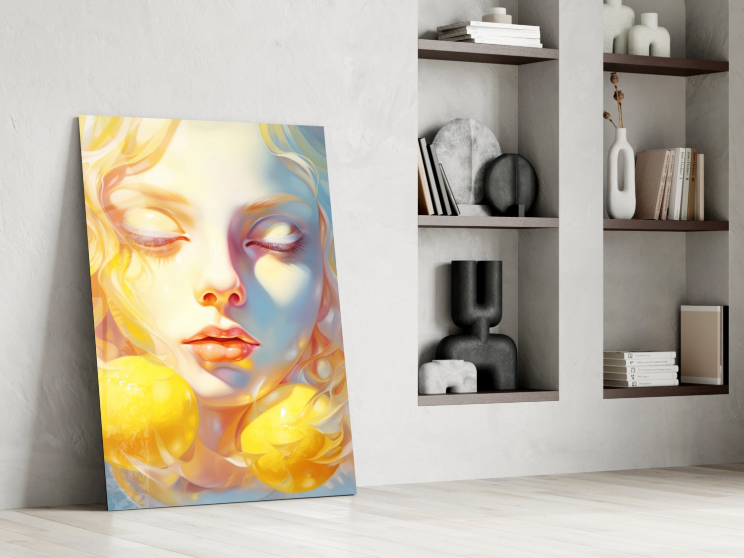 Lemony Dreams Glass Wall Art || Designer Collection