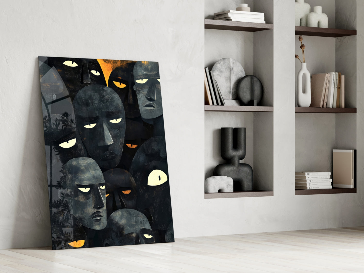 Foreign Faces Glass Wall Art || Designer Collection