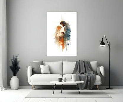 Holy Family Glass Wall Art || Designer Collection