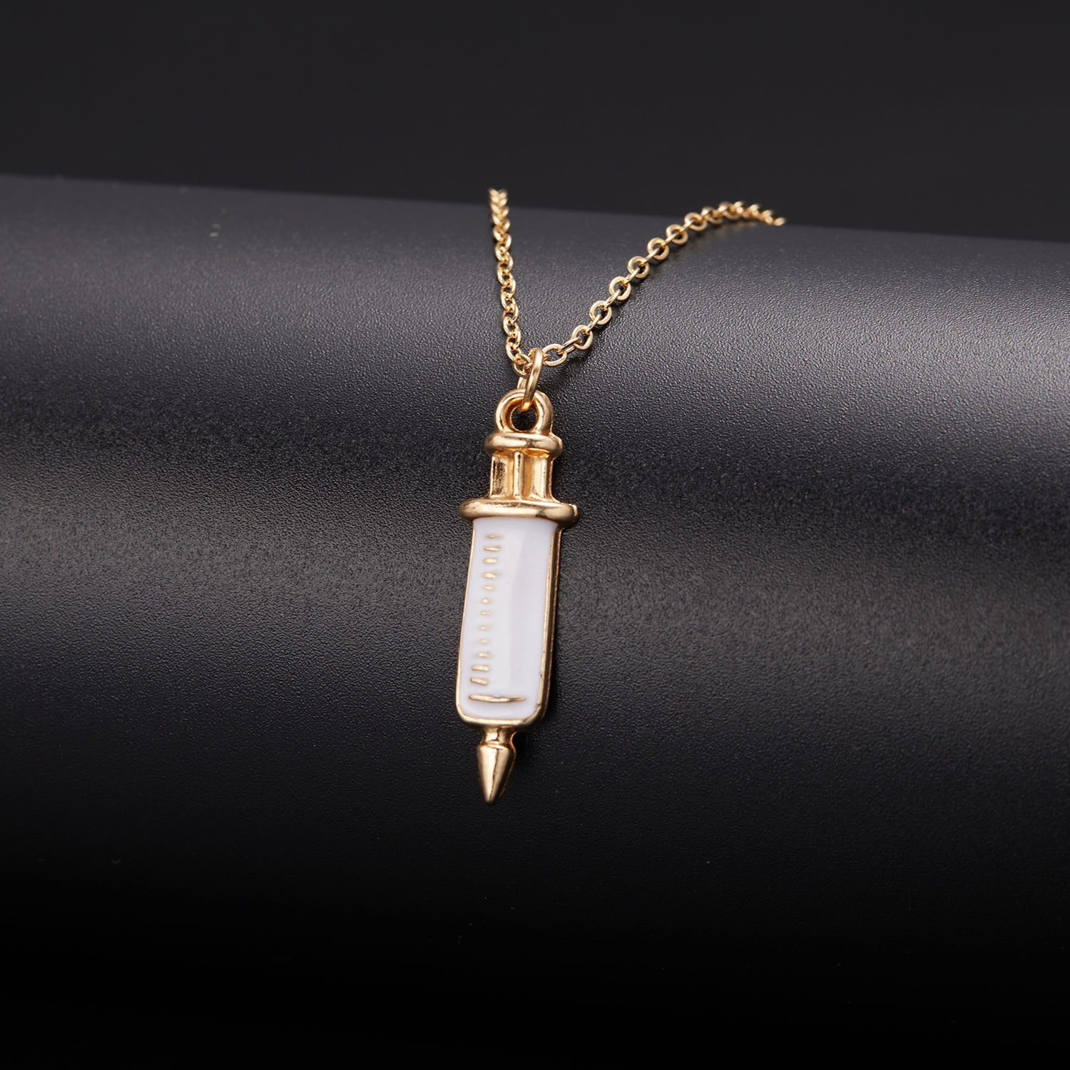 Heart Nurse Cap Doctor Necklaces Medical Equipment Stethoscope Syringe Pendant Hospital Style Jewelry