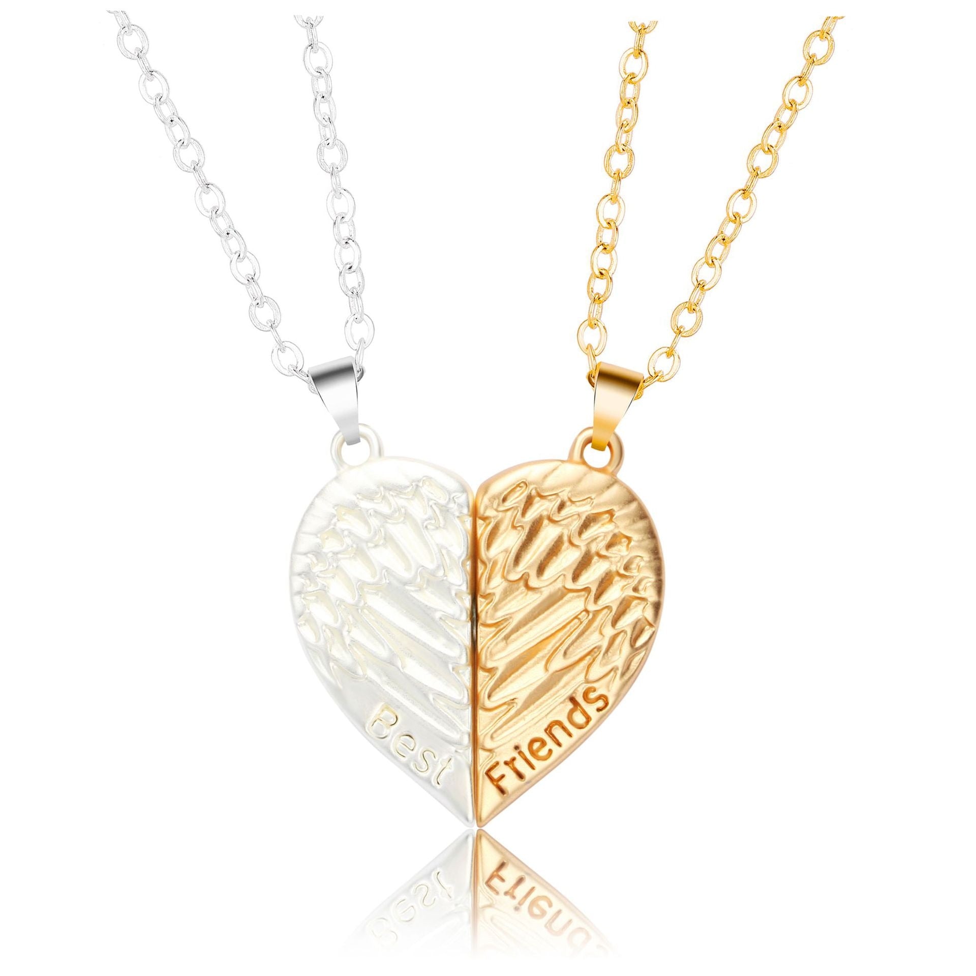 2Pcs Magnetic Heart Couple Necklace For Women Valentine&