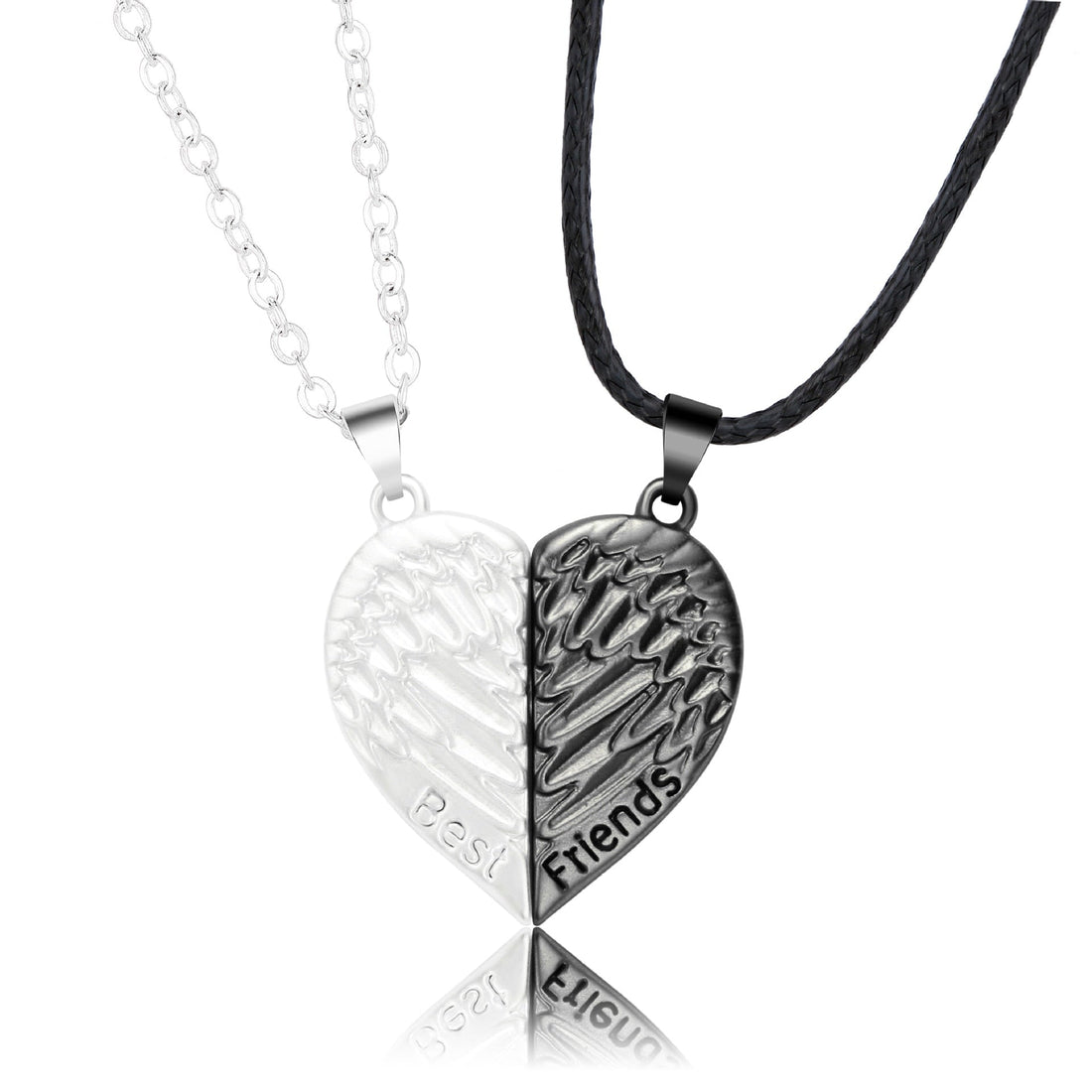 2Pcs Magnetic Heart Couple Necklace For Women Valentine&