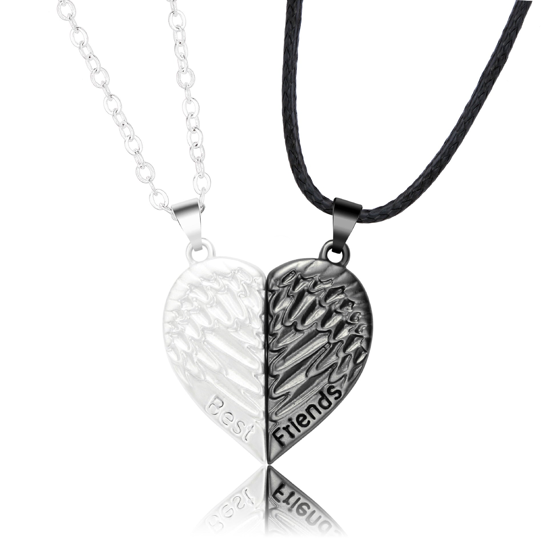 2Pcs Magnetic Heart Couple Necklace For Women Valentine&