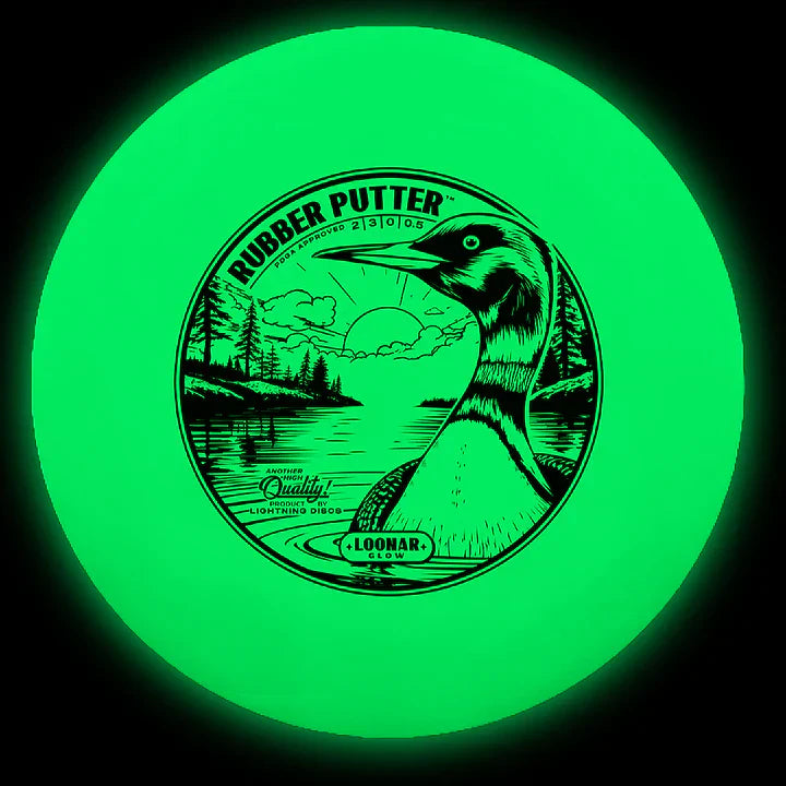 Lightning Loonar Glow Rubber Putter Golf Disc