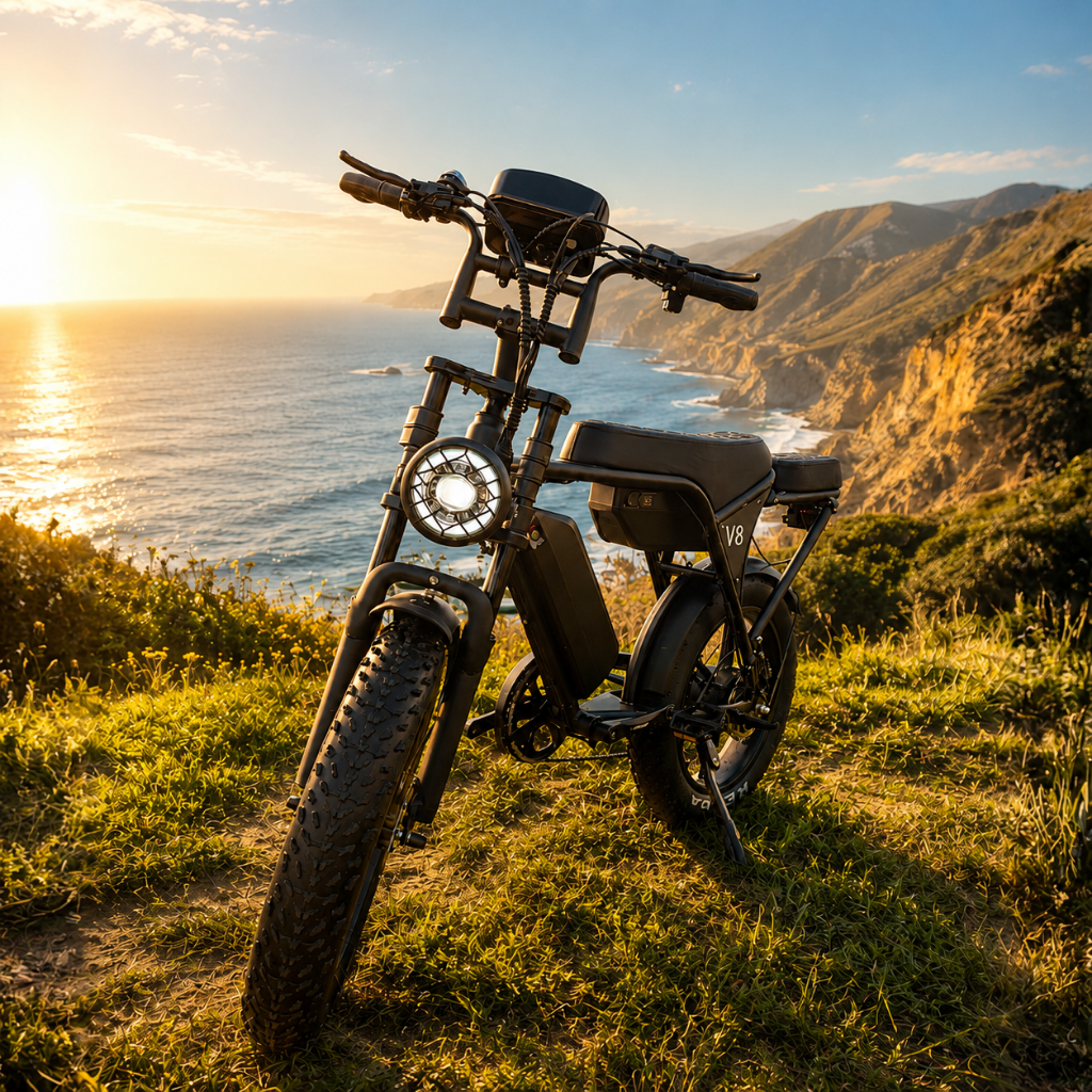 V8 Fat Tire Electric Bike for Adults (1000W–1500W)