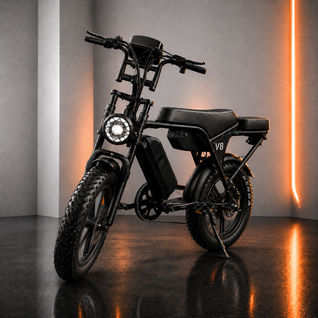 V8 Fat Tire Electric Bike for Adults (1000W–1500W)