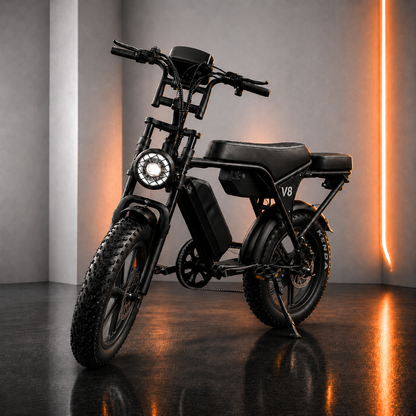 V8 Fat Tire Electric Bike for Adults (1000W–1500W)