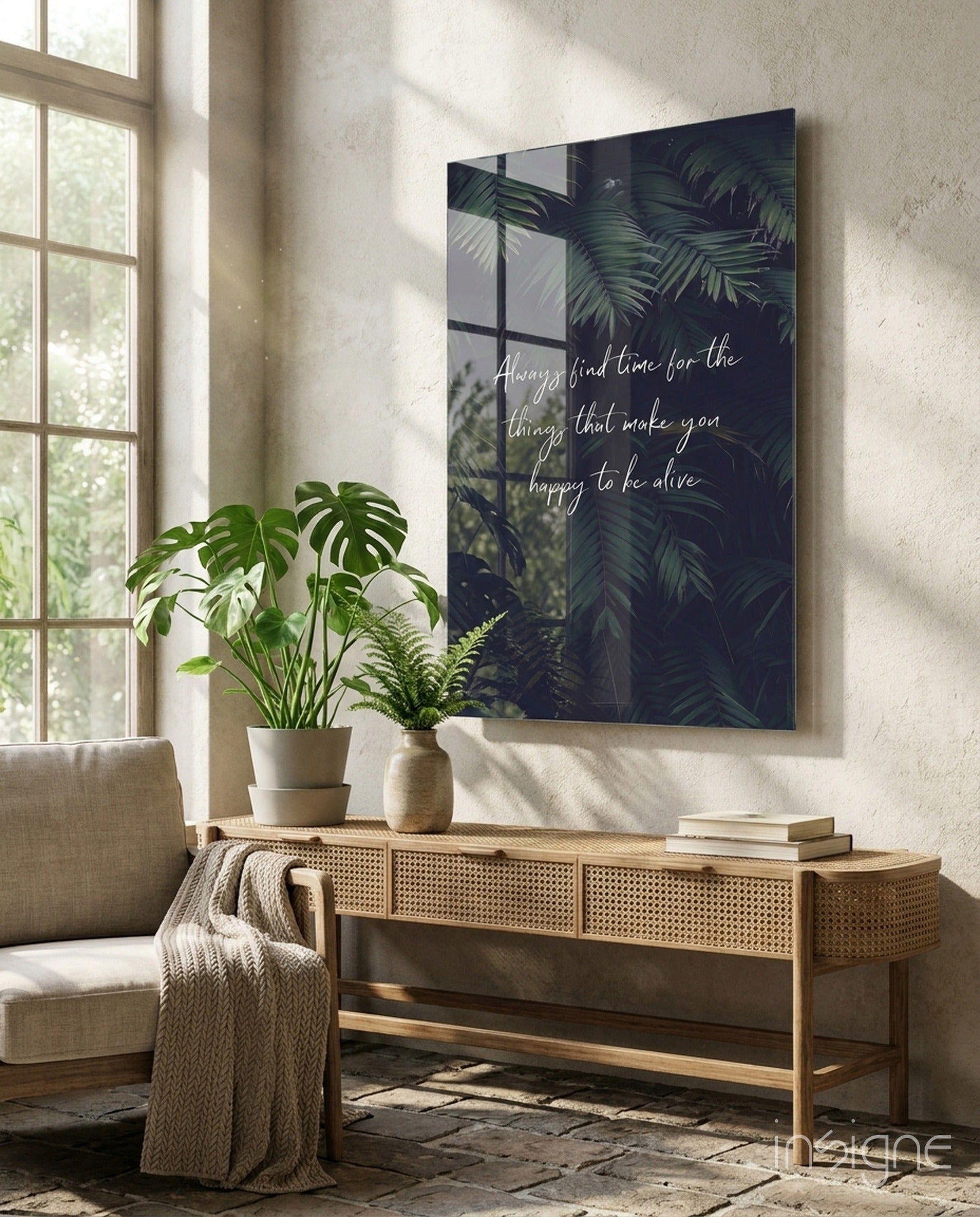 Secret of Happiness Glass Wall Art