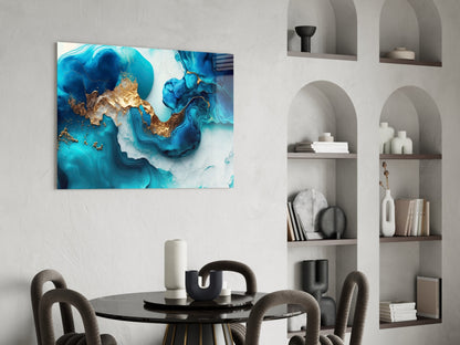 Ethereal Ocean Waves Glass Wall Art