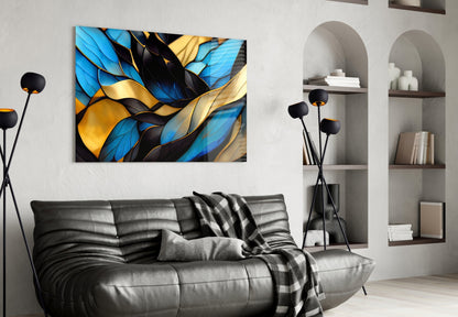 Elegant Leaves Glass Wall Art