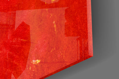 China Flag Grunge Glass Wall Art