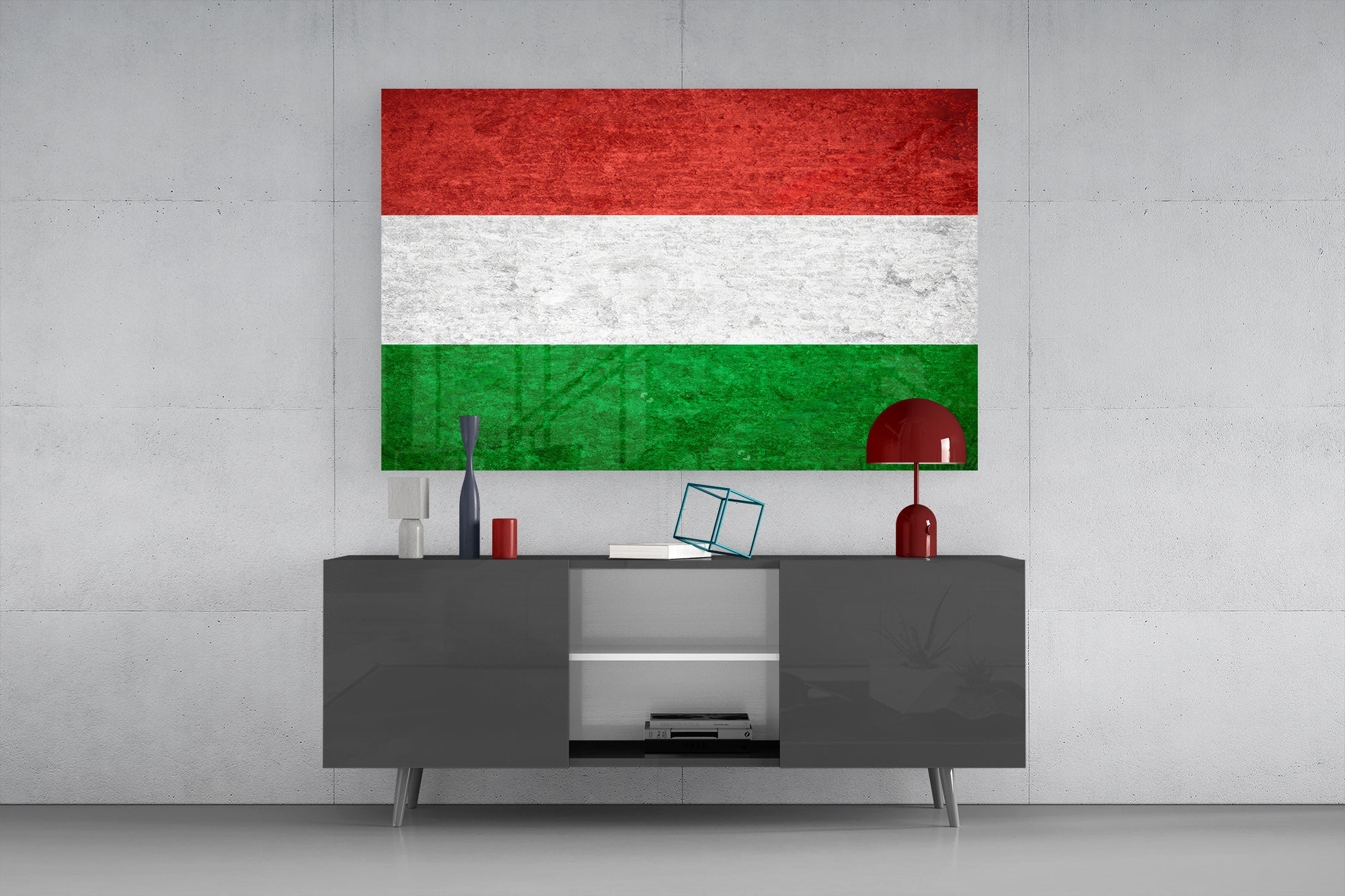 Flag of Hungary Glass Wall Art