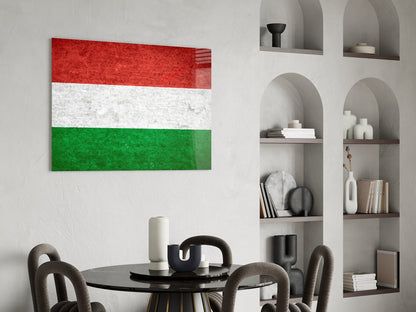 Flag of Hungary Glass Wall Art