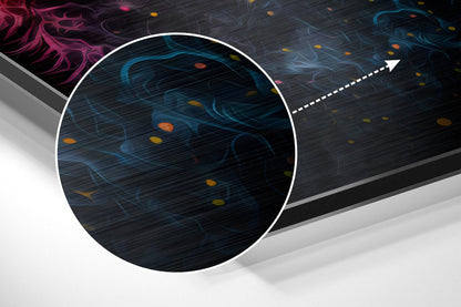 Rainbow Nebula Cat Under Moon Brushed Aluminum Dibond Wall Art