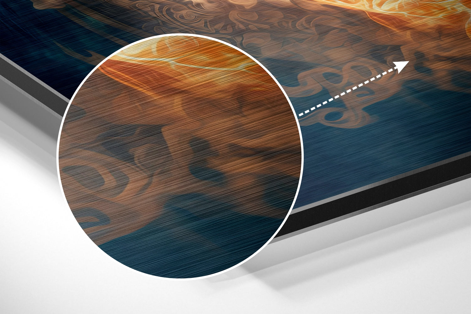 Furious Tiger Brushed Aluminum Dibond Wall Art