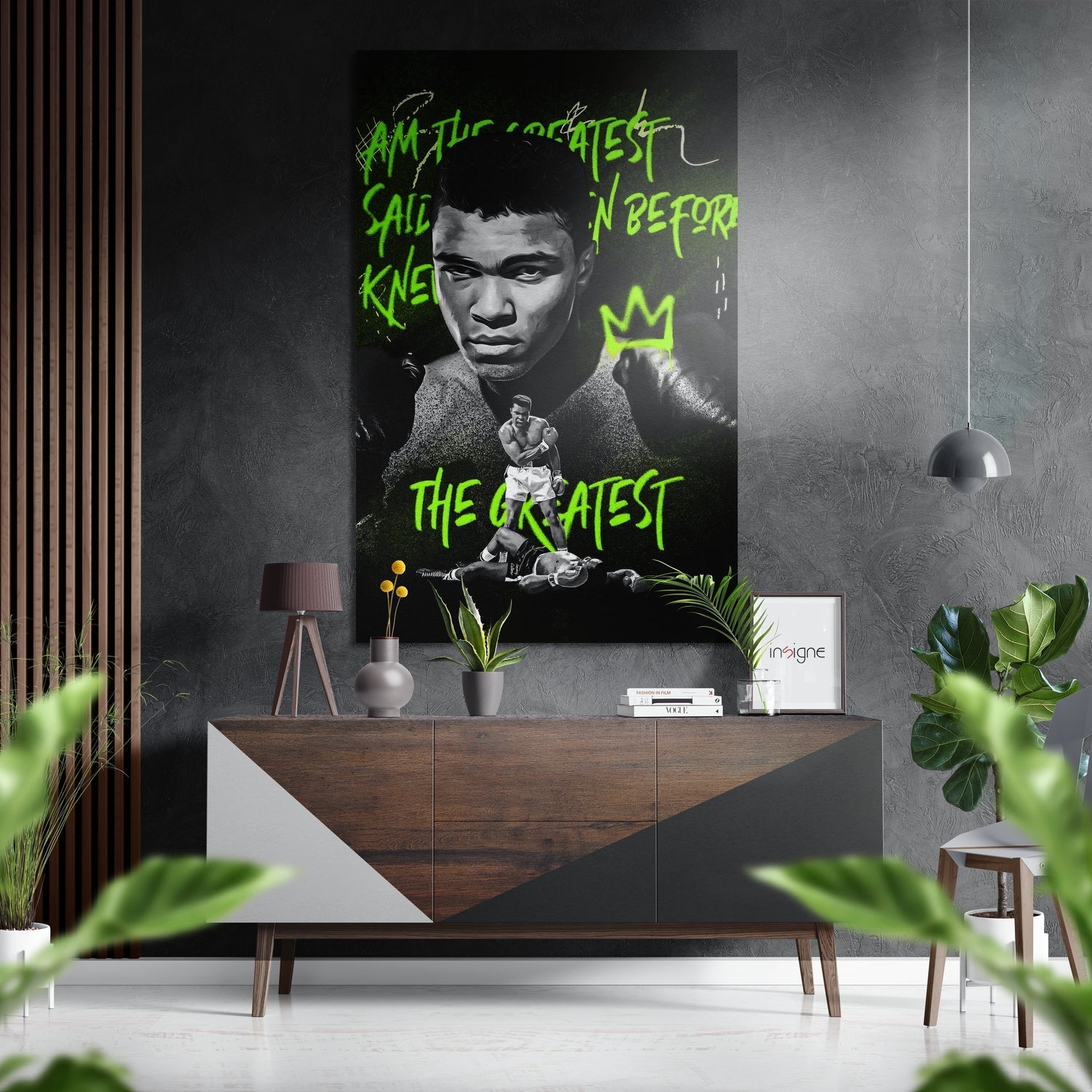 Vintage Boxing Icon Brushed Aluminum Dibond Wall Art