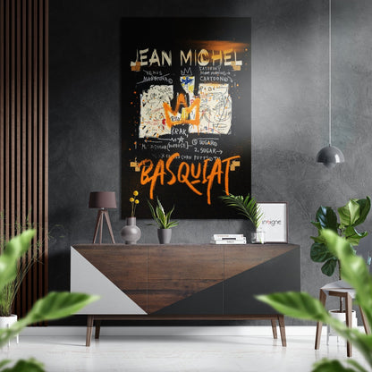 Gold Crown Scribble Brushed Aluminum Dibond Wall Art