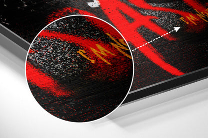 Young Artist Red Crown Brushed Aluminum Dibond Wall Art