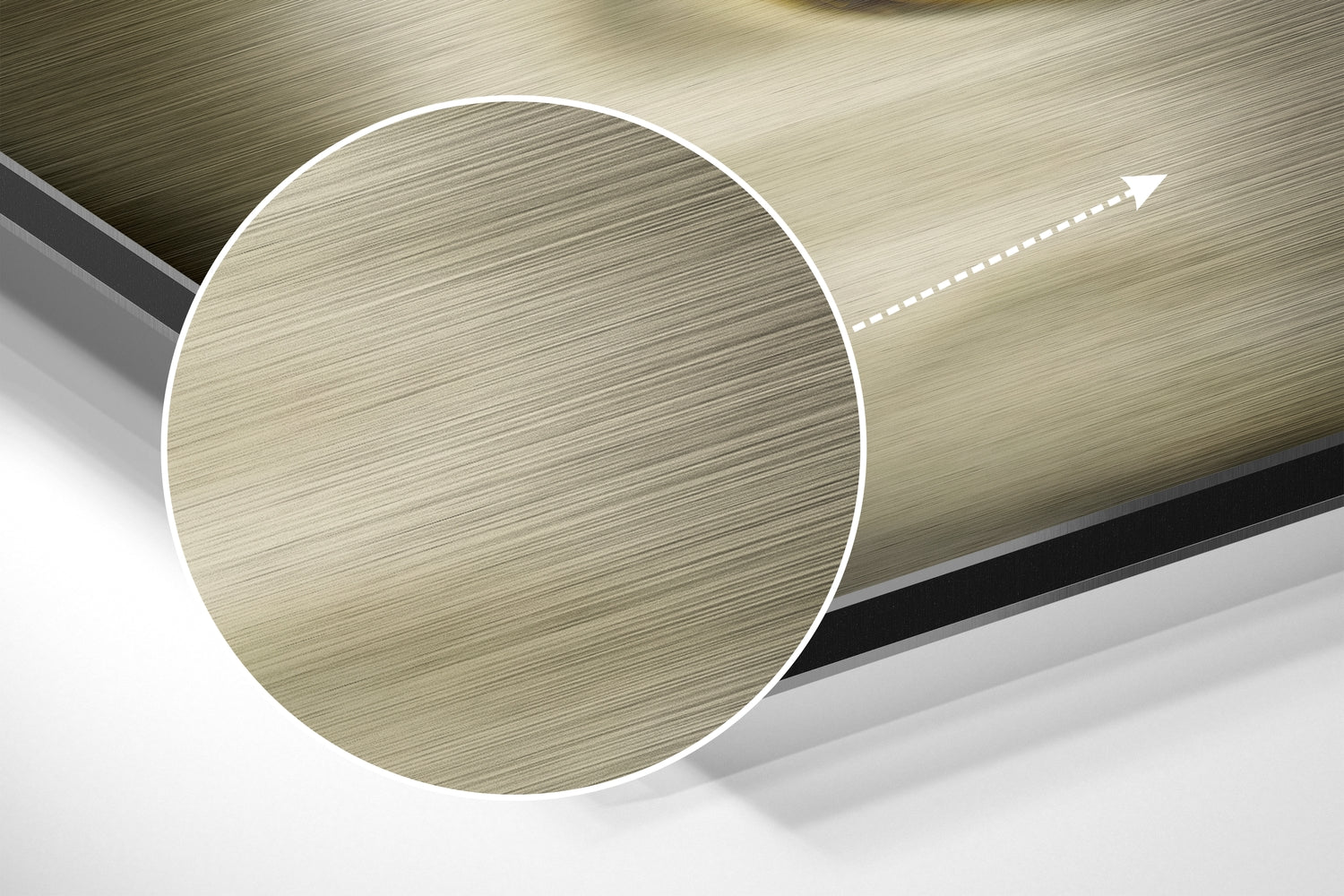 Abstract Brushed Aluminum Dibond Wall Art