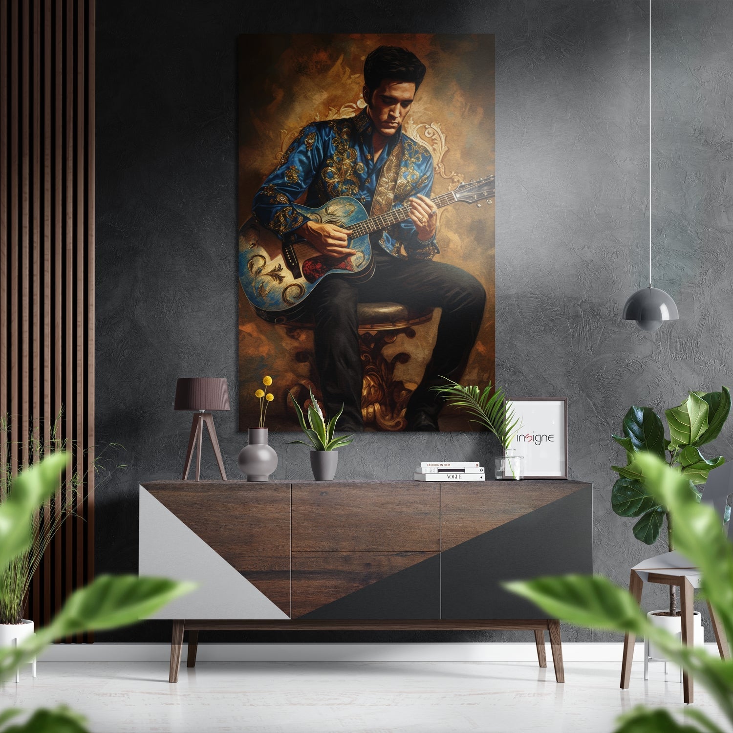 Rockabilly Legend Brushed Aluminum Dibond Wall Art
